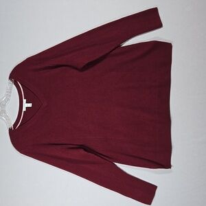 Isaac Mizrahi Live 100% Cashmere Sweater Tunic Size XL Burgundy